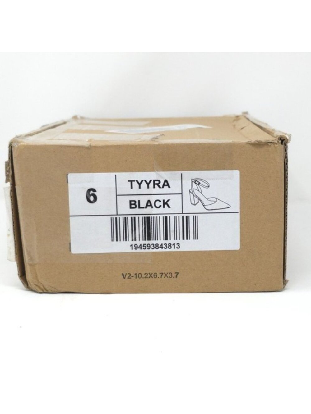 Journee Tyyra Black Vegan Suede Block Heel Pumps Wide US 6 - Picture 10 of 10